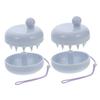 NOLITOY 2pcs Silicone Scalp Massager Brush with Detachable Design Gentle Exfoliation Tool for Hair Care Convenient Hanging Strap for All Hair Types view 1