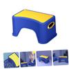 HAKIDZEL Plastic Foot Stepping Stool Non-Slip Boy Girl s Bathroom Stool for Boys and Girls Lightweight Material for Home Use Safe and Stable Design Yellow and Blue view 2