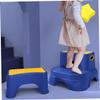 HAKIDZEL Plastic Foot Stepping Stool Non-Slip Boy Girl s Bathroom Stool for Boys and Girls Lightweight Material for Home Use Safe and Stable Design Yellow and Blue view 3