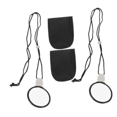 ibasenice 2pcs Magnifying Necklace Magnifier for Coins Magnifying Pendant Necklace Portable Magnifier Rope for Men Women