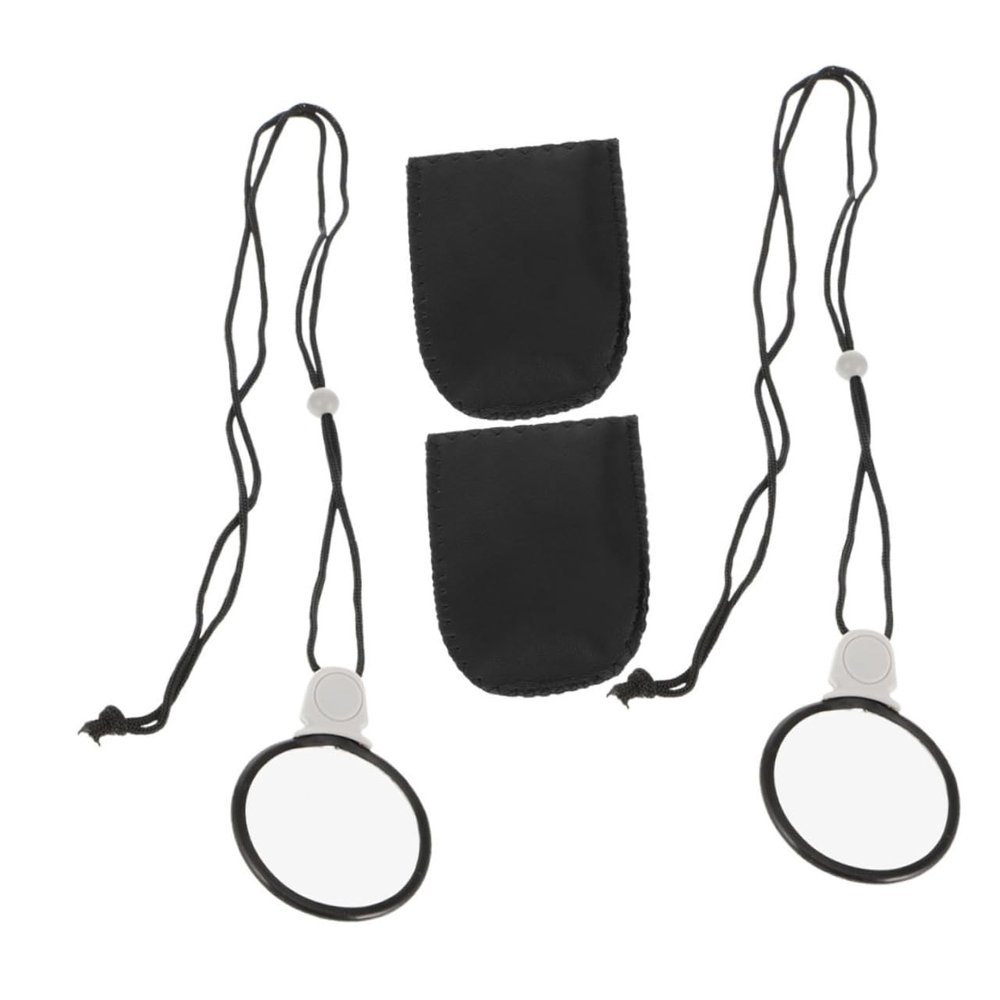 ibasenice 2pcs Magnifying Necklace Magnifier for Coins Magnifying Pendant Necklace Portable Magnifier Rope for Men Women