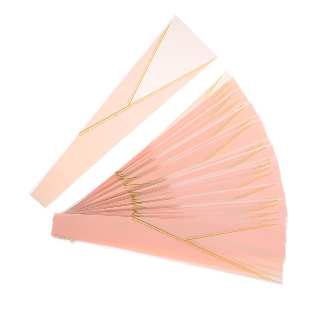 Holibanna 50pcs Single Rose Packaging Bag Single Flower Wrapping Sleeve Floral Wrap Gold Lining Perfect for Valentine's Day