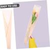 Holibanna 50pcs Single Rose Packaging Bag Single Flower Wrapping Sleeve Floral Wrap Gold Lining Perfect for Valentine's Day view 3
