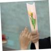 Holibanna 50pcs Single Rose Packaging Bag Single Flower Wrapping Sleeve Floral Wrap Gold Lining Perfect for Valentine's Day view 4