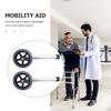 SOESFOUFU 2pcs Drive Walker Wheels Replacement Wheels for Rollators Aluminum Alloy Casters Glide Easy Assembly Fit Rollators view 3