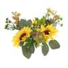 ERINGOGO Sunflower Bouquet Candle Holder Rustic Wreath for Wedding Realistic Outdoor Decor view 1