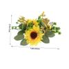 ERINGOGO Sunflower Bouquet Candle Holder Rustic Wreath for Wedding Realistic Outdoor Decor view 2