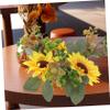 ERINGOGO Sunflower Bouquet Candle Holder Rustic Wreath for Wedding Realistic Outdoor Decor view 4