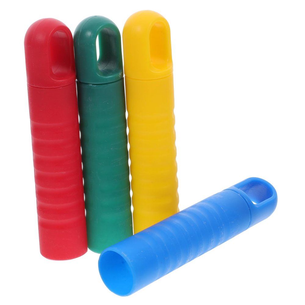 CALLARON 4pcs Mop Handle Grip Replacement End Caps Tail Hole Non-Slip Design for Broom Mop Rod and Cleaning Tools Blue Red Yellow Green Diameter