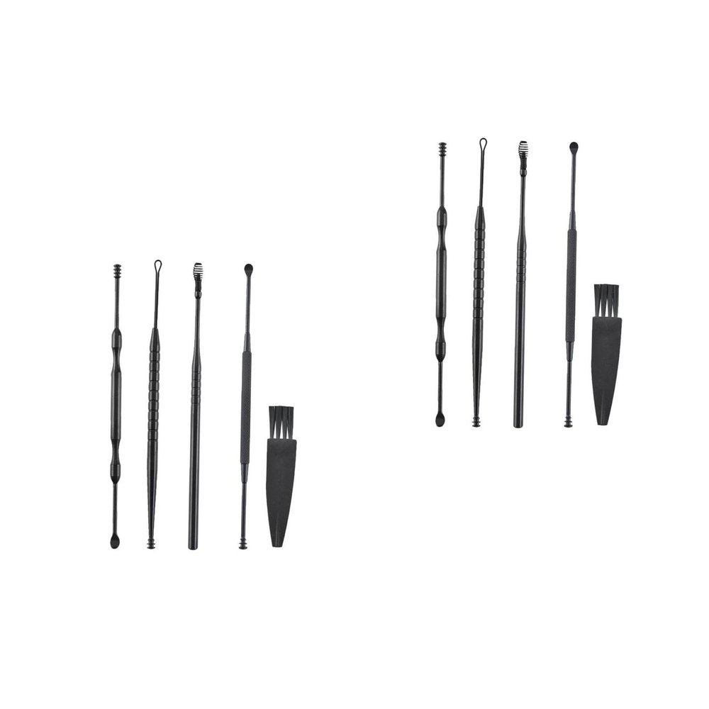 Baluue 2sets Ear Wax Removing Tools Double Rotating Ear Scoop Cleaner Elegant Storage Box