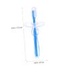 NOLITOY Silicone Baby Toothbrush 1-Pack Infant Oral Massager Soft Blue Training Brush for Babies for Teething and Oral Care view 2