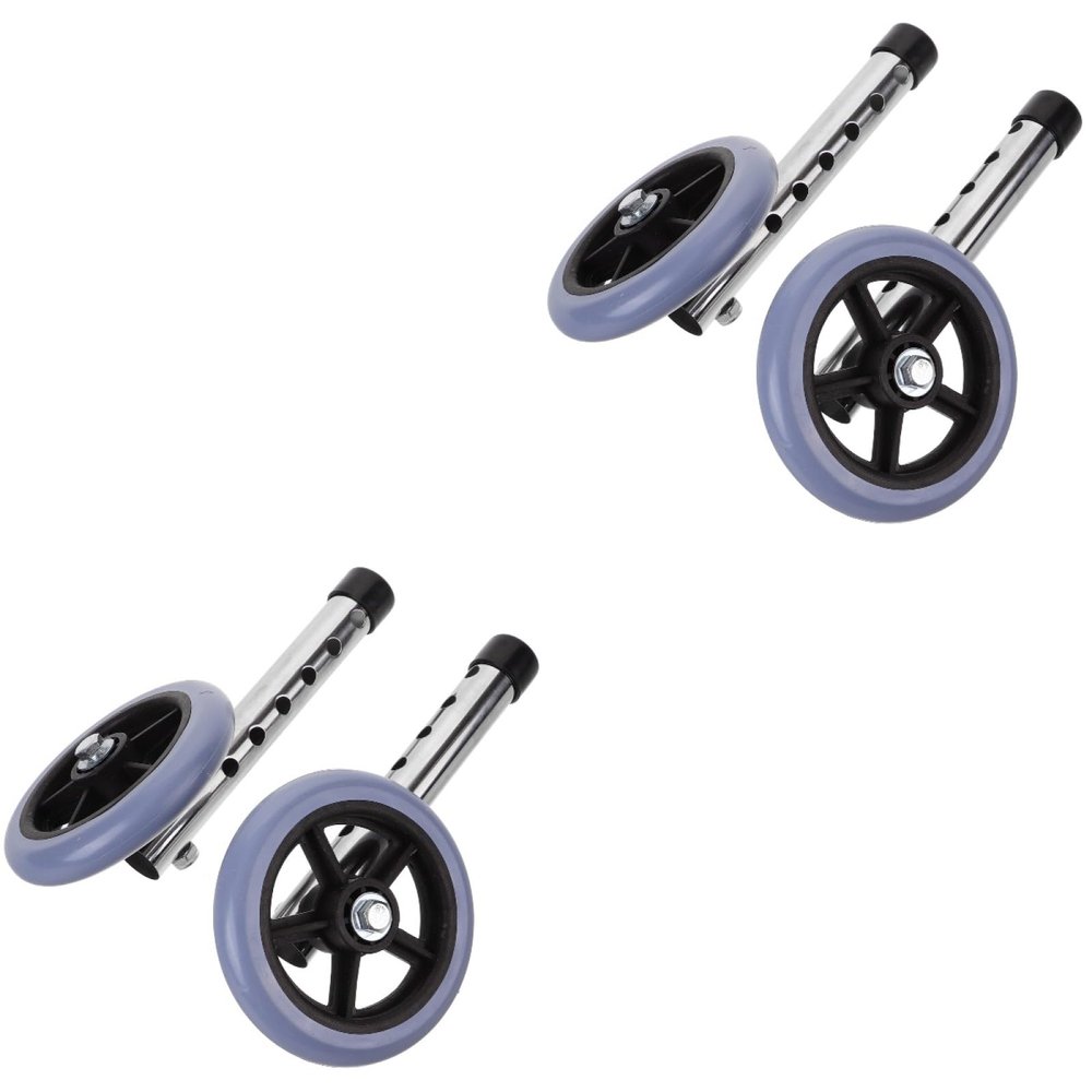 2pairs Multipurpose Walker Wheel Replacement and Quiet Accessory for Elderly Walking Easy Installation and Strong Bearing Capacity for Disabled Vehicles and Use