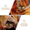 JOINPAYA 1set Meditation Singing Bowl Handcrafted Copper Bowl for Mindfulness and Relaxation view 4