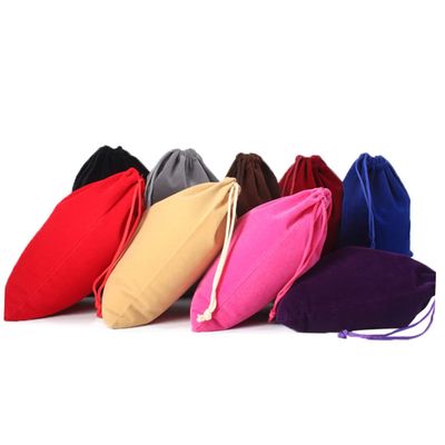 Baluue 5pcs Flannel Drawstring Bags for Hair Dryer and Lint Storage Durable Pouch Black Versatile Soft for Jewelry Makeup and More