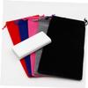 Baluue 5pcs Flannel Drawstring Bags for Hair Dryer and Lint Storage Durable Pouch Black Versatile Soft for Jewelry Makeup and More view 4