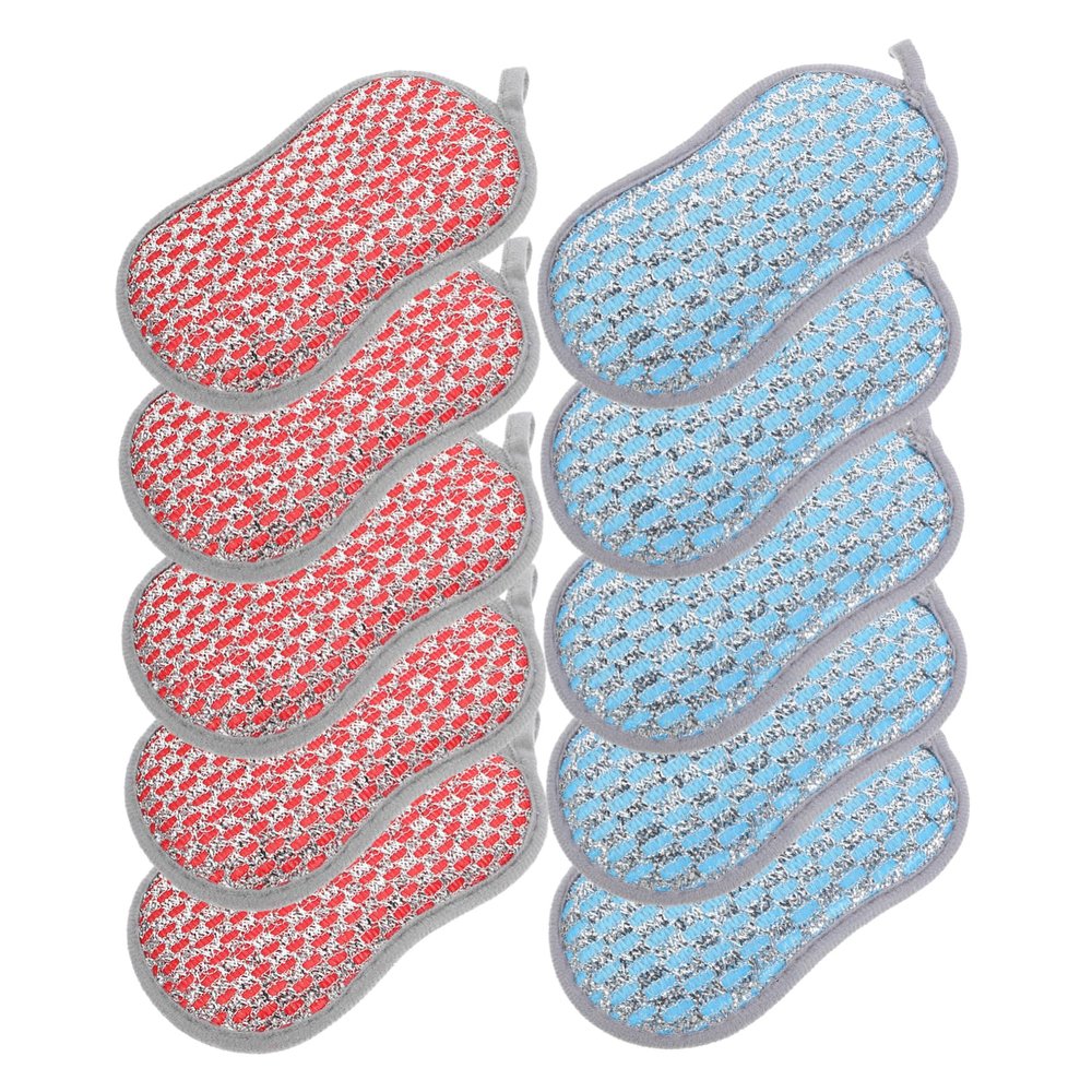 DEARMAMY 10pcs Reusable Dish Sponge Dual-Sided Cleaning Sponge for Kitchen and Dishwashing Strong Absorption No Damage for Pots Sinks and Countertops