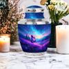 Purple Beautiful Urn, Cremation Keepsake Urns for Ashes, Urns for Human Ashes Adult Female, Purple Memorial Urn for Women (Size, 10 Inch 1 Pcs & 3 Inch, 2 Pcs) view 3