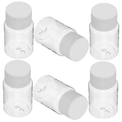 HAPINARY 6pcs Portable Plastic Medicine Bottle Large Pill Bottle Lids Caps for Travel Storage