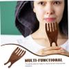 Healeved Wooden Sandalwood Five Prong Scalp Massage Comb for Face Acupoints view 3