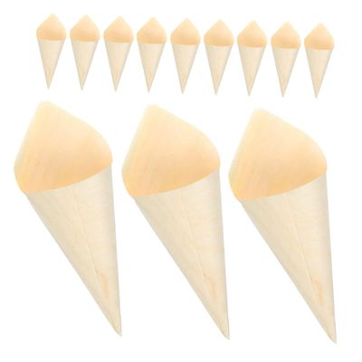 GLEAVI 50pcs Versatile Food Cones Mini Ice Cones Holder for Charcuterie Wedding and Events