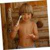 PACKOVE 5pcs Boys and Girls Toothbrushes for Daily Use Wooden Toothbrush Set Bamboo Charcoal Soft Bristle Ergonomic for Boy Girl Portable Travel view 3