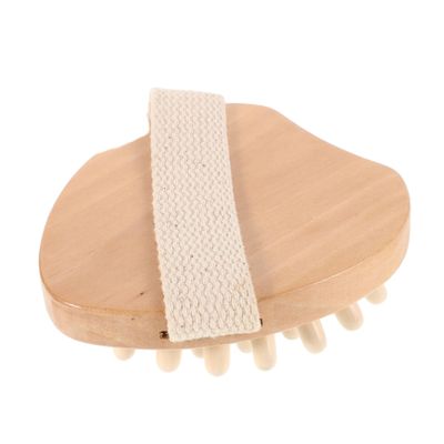 HAPINARY Ergonomic Wooden Neck Handheld Massager Relief Tension Headache Rub Portable for Home Office