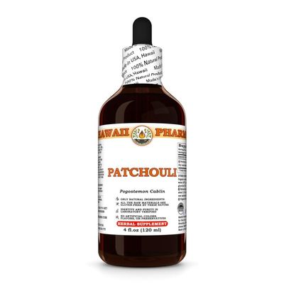 Patchouli (Pogostemon Cablin) Dry Leaf Tincture, All Natural, Vegan, Pure Liquid Extract - 4 fl.oz