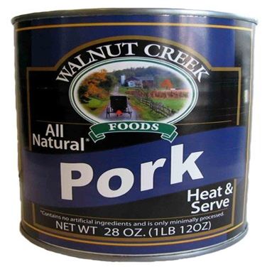 AmishTastes Walnut Creek Canned Pork Chunks, All Natural, Heat & Serve, 28 Oz. (Pack of 2)