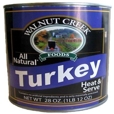 AmishTastes Walnut Creek Canned Boneless Turkey Pieces, All Natural, Heat & Serve, 28 Oz. (Pack of 2)