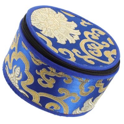 Kisangel 1pc Full Moon Bowl Pouch Song Bowl Bag for Meditation Spiritual Decor Random Color
