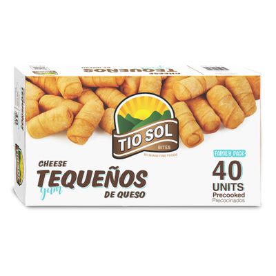 Tio Sol Bites Tequeos de Queso Pre-Cooked-Frozen Cheese Sticks, Ready to Heat. (40 Units)