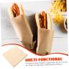 OHPHCALL 100pcs Food Basket Paper Liners Hot Dog Wrappers Hot Dog Wrapper Sleeves Baking Bakery Snack Unbleached Baking Liners Hotdog Sleeves Sandwich Wraps Food Service Film Paper Khaki view 3