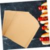 OHPHCALL 100pcs Food Basket Paper Liners Hot Dog Wrappers Hot Dog Wrapper Sleeves Baking Bakery Snack Unbleached Baking Liners Hotdog Sleeves Sandwich Wraps Food Service Film Paper Khaki view 4