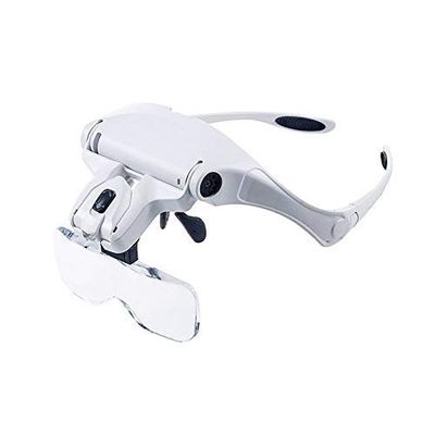 GFAZXDS OUZBEM TEmkin Lightweight Magnifying Glass High-Definition Head-Mounted Light and Portable Five-Group Lens Magnifier with Light for Engraving and Repaiglasses Sharing Vision