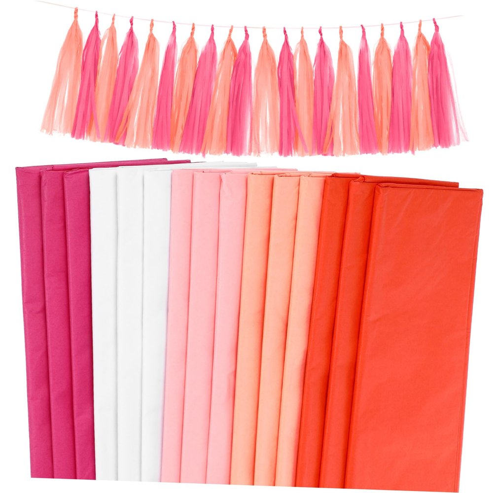Angoily 150sheets Paper Sheets Pink Tissue Paper Wrapping for Gifts Moving Packaging Decor Liner Bulk Pack
