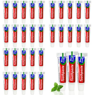 200 pcs Bulk Travel Size Toothpaste, 0.176 oz Extra Small Toothpaste Travel Size Bulk Disposable for Hotel, Guests, Homeless, Charity, Mint (Mini Size, Only for Single Use)