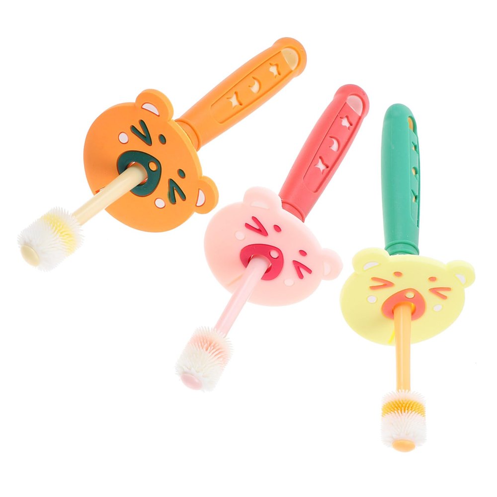 Didiseaon 3pcs Soft Bristles Boys and Girls Toothbrush Rotatable Brush Boys and Girls Toothbrushes Bulk Pack for Tooth Cleaning