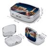 Small Pill Case, Travel Pill Box, Las Vegas Nightprinting Pill Case,Portable Pill Organizer,Two Compartments Travel Pill Organizer,Portable Pill Container Medicine Vitamin Organizer view 2