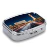 Small Pill Case, Travel Pill Box, Las Vegas Nightprinting Pill Case,Portable Pill Organizer,Two Compartments Travel Pill Organizer,Portable Pill Container Medicine Vitamin Organizer view 3
