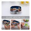 Small Pill Case, Travel Pill Box, Las Vegas Nightprinting Pill Case,Portable Pill Organizer,Two Compartments Travel Pill Organizer,Portable Pill Container Medicine Vitamin Organizer view 4