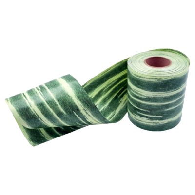 Green Ti Leaf Ribbon 4" x 50 Yard Poly Floral Craft Decoration Waterproof Ribbon for Indoor Outdoor Wrap Florist, Holiday Decorating, Wedding Bouquet, Art Crafts etc