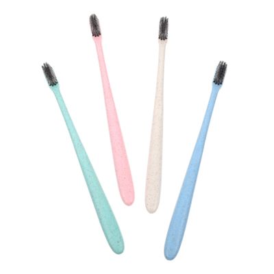 SAFIGLE 12pcs Soft Bristle Toothbrush Bamboo Charcoal Lightweight Travel Toothbrushes Gentle Gums