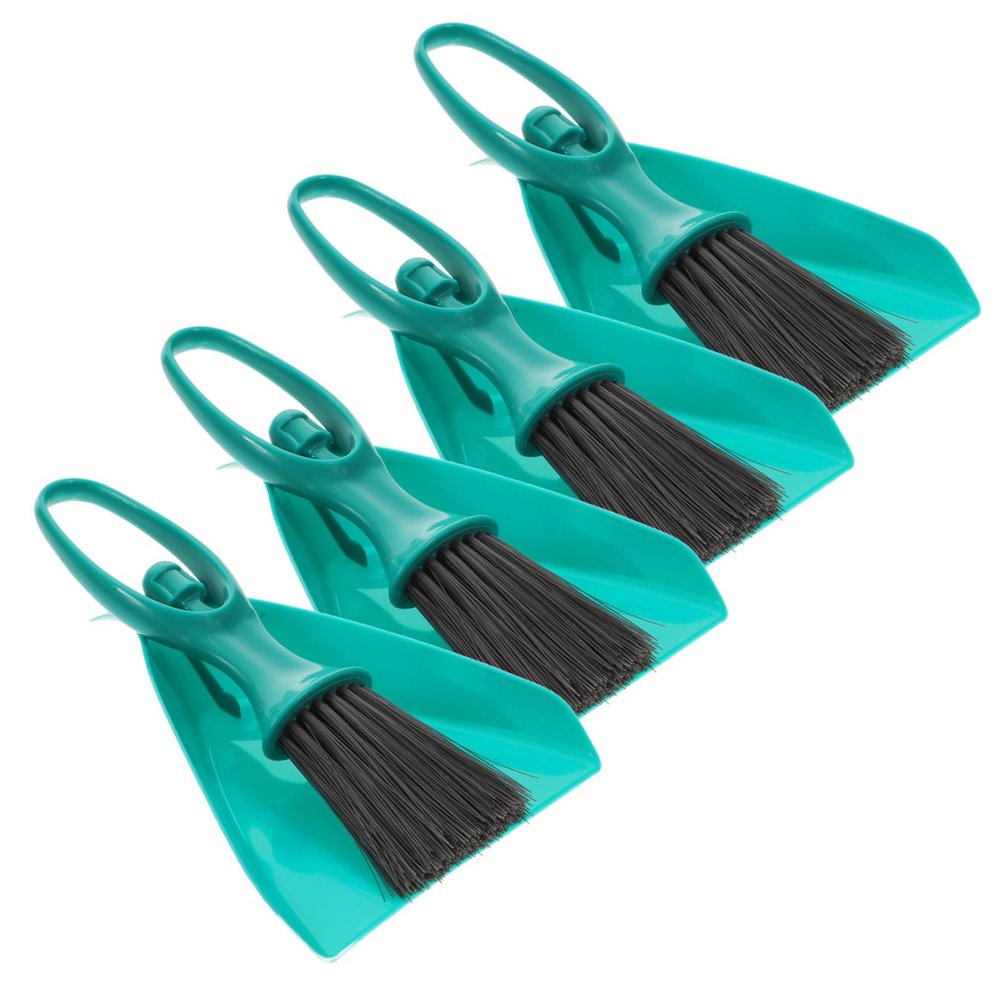 Healvian 4sets Mini Broom Dustpan Set Portable Cleaning Tools for Home Desktop Puppy Efficient