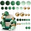 30 Pack Balls Cake Topper Mini Balloon Cake Topper Macaron Green Balls Cake Decorations Mix Size Faux Balls DIY Cake Insert Decorations for Baby Shower Wedding Bridal Shower Birthday Party Decorations view 1