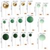 30 Pack Balls Cake Topper Mini Balloon Cake Topper Macaron Green Balls Cake Decorations Mix Size Faux Balls DIY Cake Insert Decorations for Baby Shower Wedding Bridal Shower Birthday Party Decorations view 2