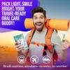 GuruNanda Mini Disposable Toothbrushes with Toothpaste & Toothpick, Prepasted Ready-to-Go Travel Toothbrush with Butter on Gums Bristles - Fluoride Free, No Rinsing, Individually Wrapped, 70 Ct view 2