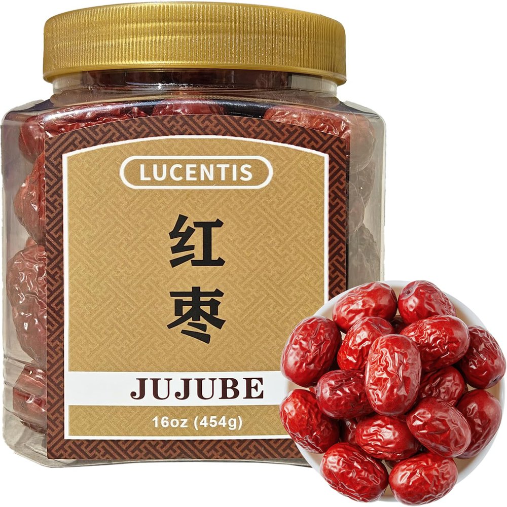 16oz Premium Jujube Red Dates 1LB/454g,Selected Dried Fruit,Big & Delicious,100% Natural