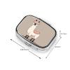 No Drama Llama Pill Box 2 Compartment Square Portable Pill Case for Pocket or Purse Pill Holder Weekly Pill Organizer Decorative Metal Medicine Vitamin Organizer Travel Gift view 4