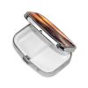 Sea Turtle Sunset Pill Box 2 Compartment Square Portable Pill Case for Pocket or Purse Pill Holder Weekly Pill Organizer Decorative Metal Medicine Vitamin Organizer Travel Gift view 3