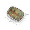 Women in Ancient Egypt Pill Box 2 Compartment Square Portable Pill Case for Pocket or Purse Pill Holder Weekly Pill Organizer Decorative Metal Medicine Vitamin Organizer Travel Gift view 4